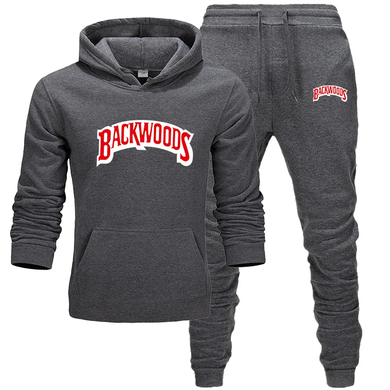 Уличная одежда BACKWOODS с капюшоном, набор, спортивный костюм для мужчин, термальная спортивная одежда, наборы, толстовки и штаны, костюм, Повседневная Толстовка, спортивный костюм