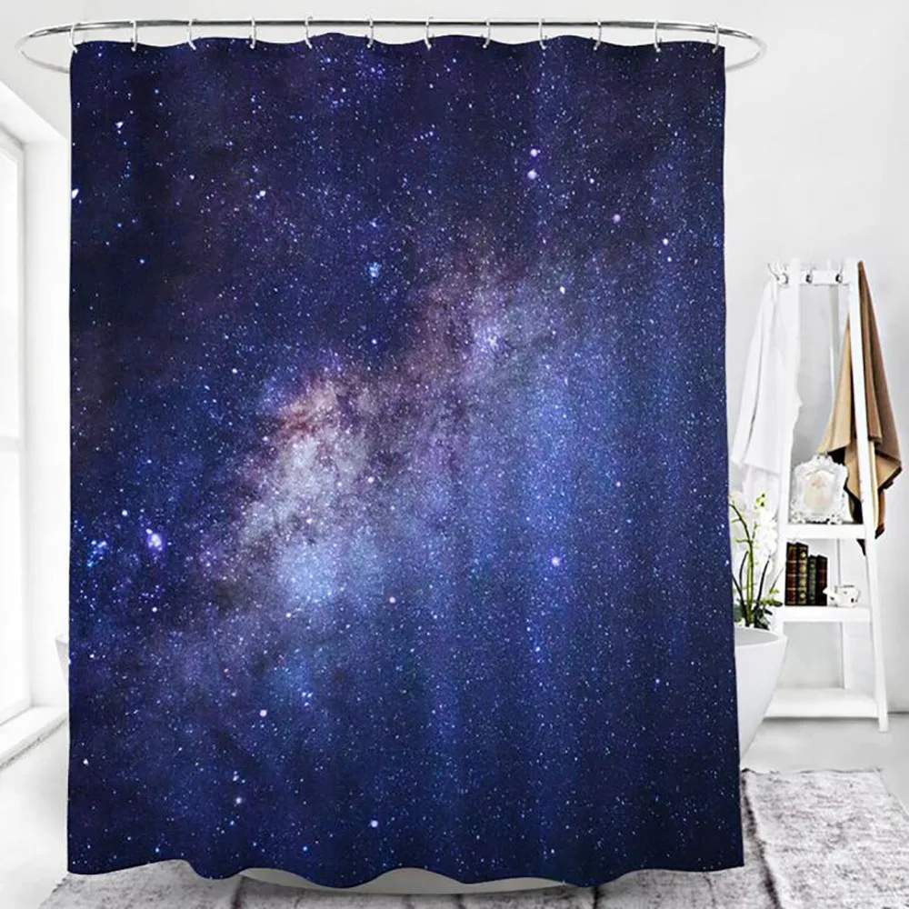 Shower Curtains Polyester Decorative Bathroom Waterproof Mold-proof Anti-Bacterial 12pcs Hooks Privacy Protection 72x72inch