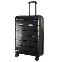 Чемодан на колесах PROFFI TRAVEL "TOUR FASHION" 28' PP пластиковый большой 74х51х31,5, черный, L