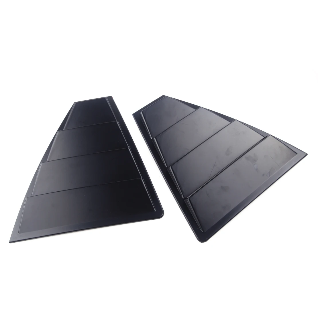DWCX 2 PCS Plastic Black Rear Quarter Side Window Louvers Vent Cover Trim Panel Fit for Hyundai Elantra