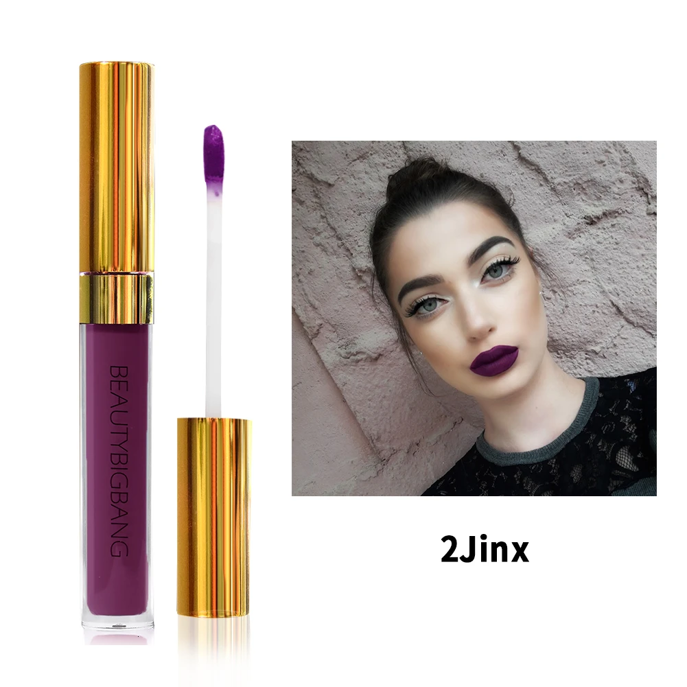 Beauty big bang жидкая губная помада для макияжа, сексуальные цвета, матовая губная помада, водостойкий стойкий блеск для губ, набор для губ
