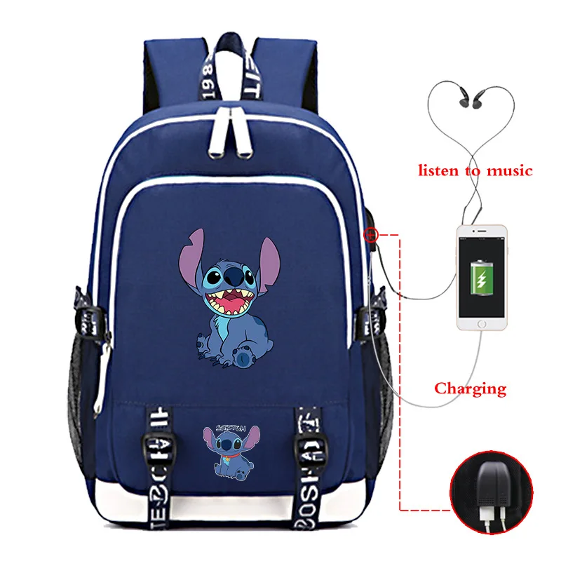 22 USB Charing Mochila стежка сумки школьный портфель с анимэ Путешествия стежка рюкзаки школьные рюкзаки для подростков девочек Sac Dos рюкзак для ноутбука - Цвет: 22