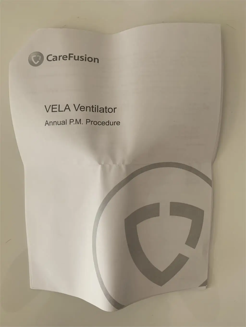 Instuction Book Для годового комплекта PM PN: 11416 11416 для Carefusion Vela вентилятор - Цвет: Instuction Book