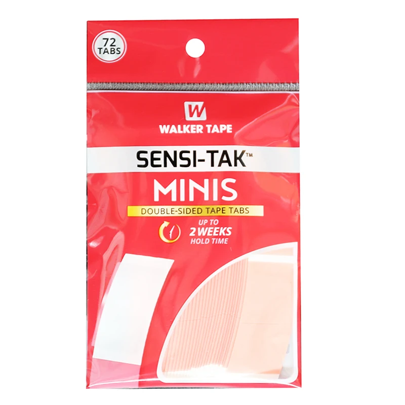Walker Tape Sensi-Tak Adhésif Rouge Double Face - Tenue 1 Semaine, Facile à Nettoyer Pour Systèmes Hair