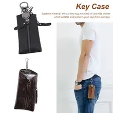 Из натуральной кожи кошелек для ключей от Для мужчин автомобильный брелок для ключей на молнии ключей в случае Одежда высшего качества мужчина Организатор ключей экономки
