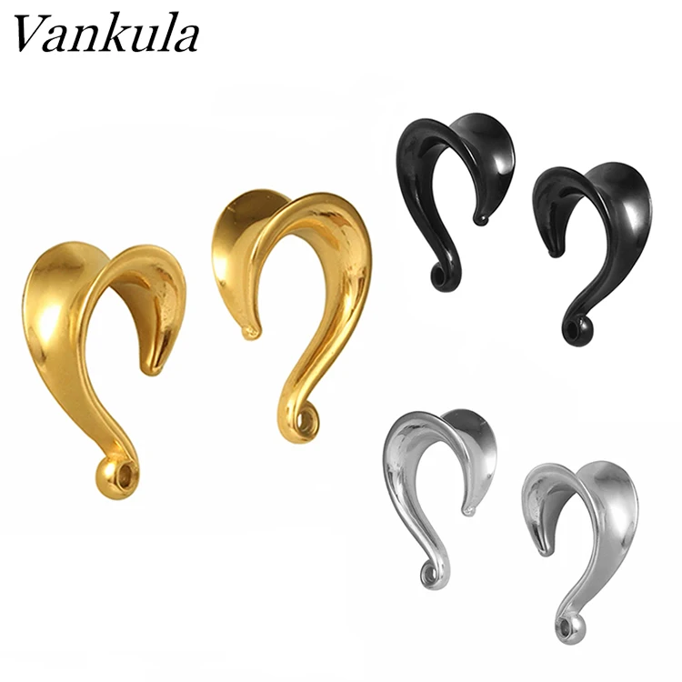 Vankula 12 шт. Новое поступление нержавеющая сталь Twist крючки PVD покрытие Подвески для ушей гири