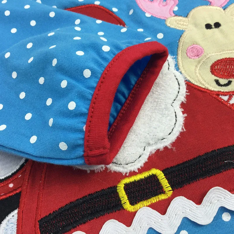 НОВЫЕ комплекты одежды для маленьких девочек комплект из двух предметов: платье и штаны Новогодние рождественские комплекты хлопковые зимние комплекты одежды для маленьких девочек