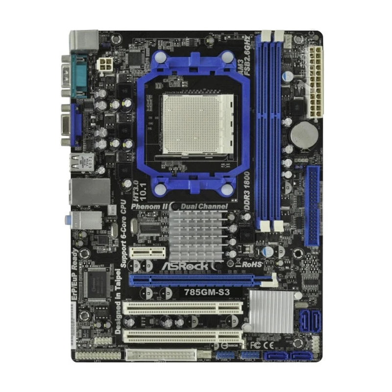 ASRock 785GM-S3 Socket AM3 AMD 785G оригинальная материнская плата для ПК DDR3 8 Гб PCI-E X16 VGA SATA II Micro