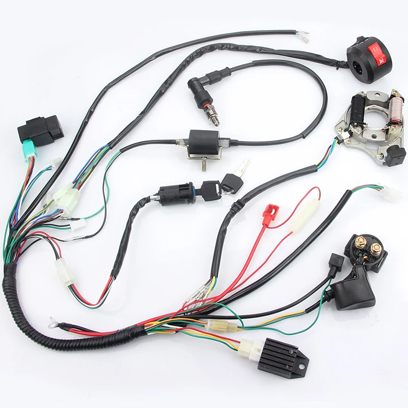 70cc 90cc 110cc CDI жгут проводов монтажный комплект проводки ATV Электрический старт QUAD