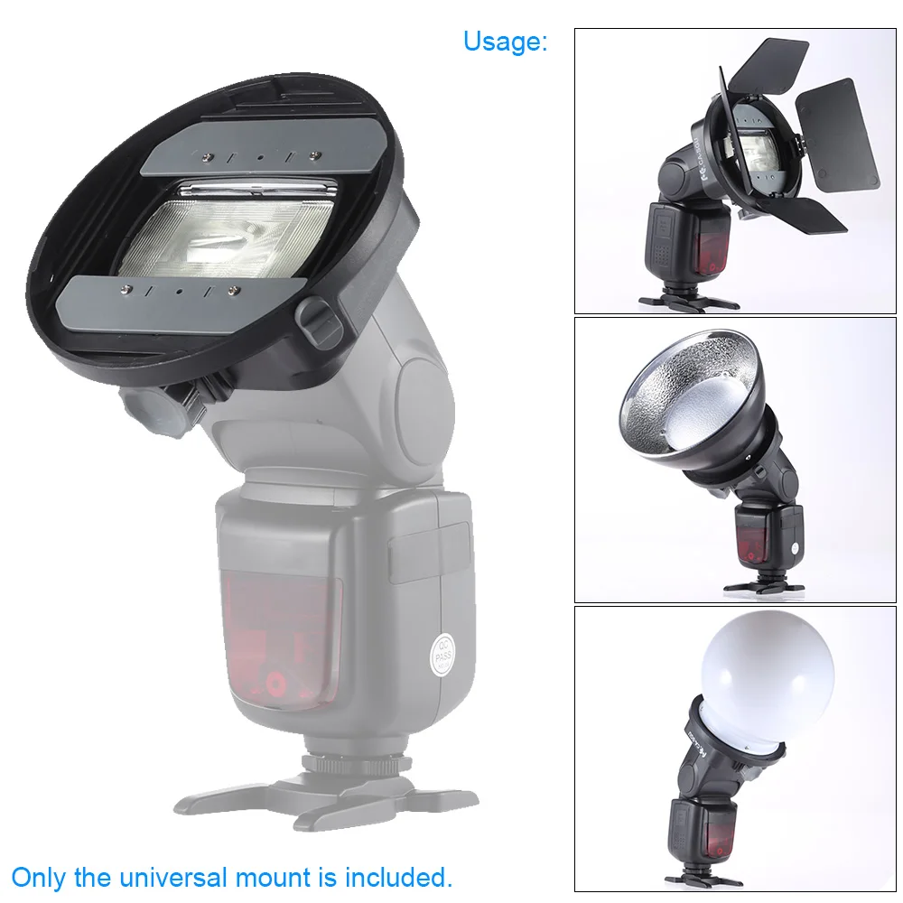 CA-SGU Универсальный адаптер для вспышки Speedlite кронштейн для Nikon Canon Speedlight Barn дверь софтбокс мини Refelctor