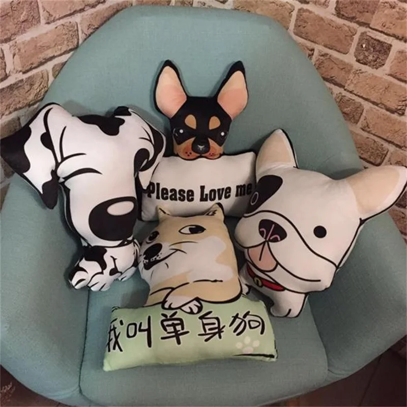 

Manufacturers Direct Selling Cute Single Dog Bell Dog Printed Pillow Children Room Decoration Cushion Birthday Gift Wholesale