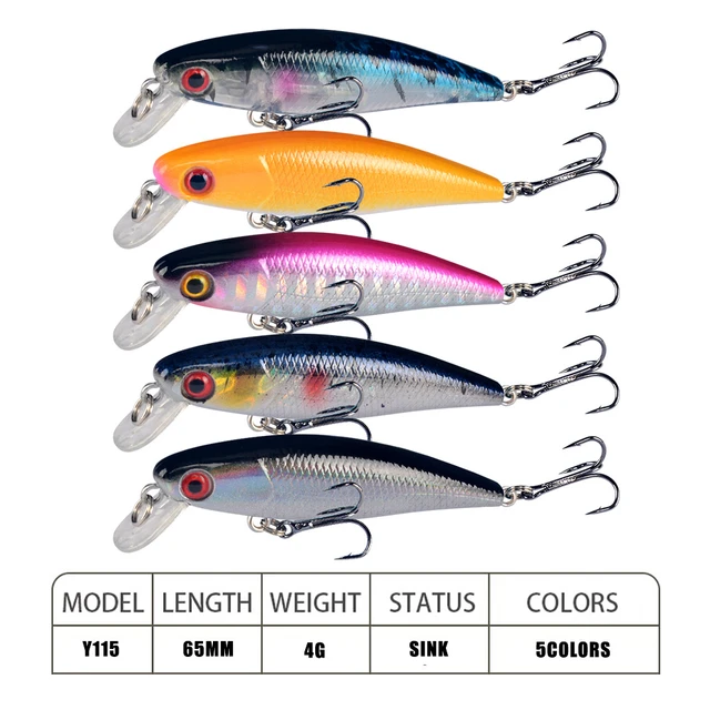 1PCS Japan Hot Model Sinking Minnow Fishing Lures 6.5cm 4g