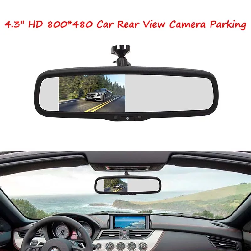 

Car Video Player Interior Rear View Mirror Replacement Monitor 4.3" HD 800*480 Car Rear View Camera Parking Assistance