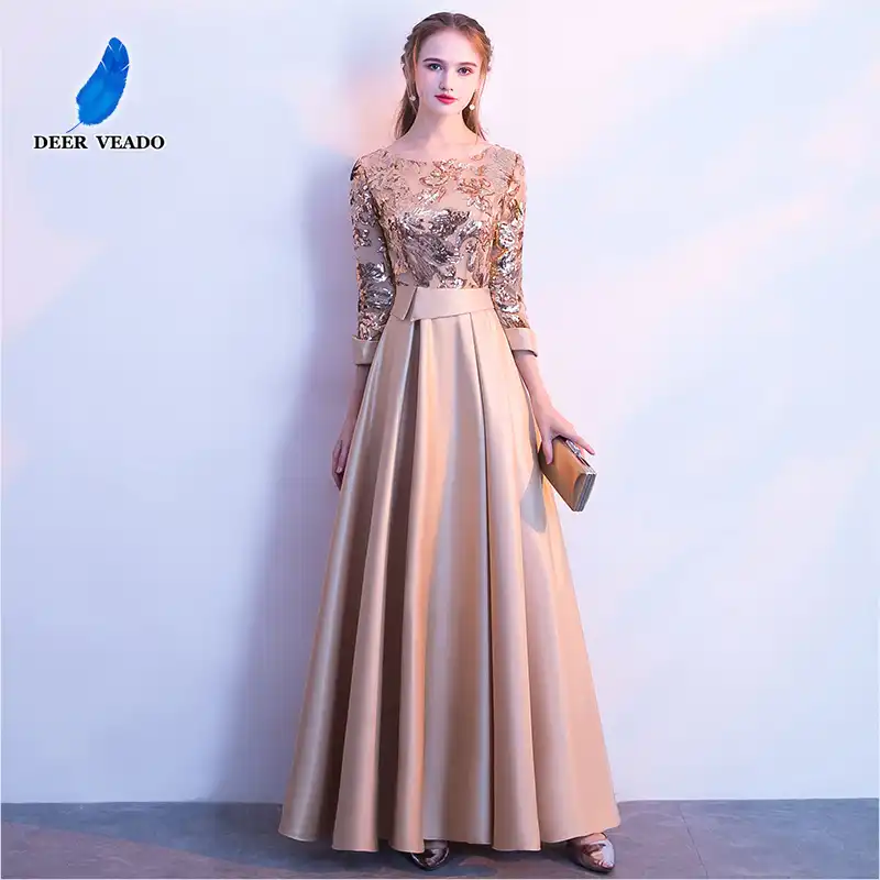 vestido dourado aliexpress
