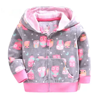 

2020 New Baby Girls Long Sleeved Pink Cat Hoodie Fleece Tops Toddler T-shirt Kids Clothes Boys Clothes for 9m-3t