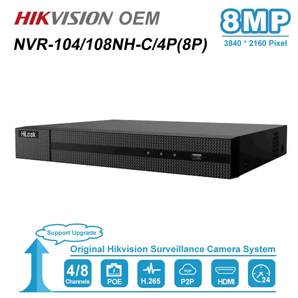 Hikvision Hilook 4 8 Ch Poe Nvr H 265 4k 8mp Hdmi Vga Onvif Network Video Recorder Ip Camera Cctv System Nvr 104 108mh C 4p 8p Surveillance Video Recorder Aliexpress