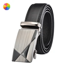 

New Male Designer Automatic Buckle Cowhide Leather Men Belt Luxury Belts for Men XBFF