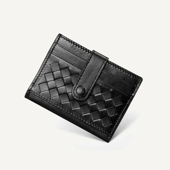 

Anti-Theft Card Bag Men Large Capacity Multiple Card Slots Leather Card Holder Multi-Functional Purse Anti-Degaussing Card Case