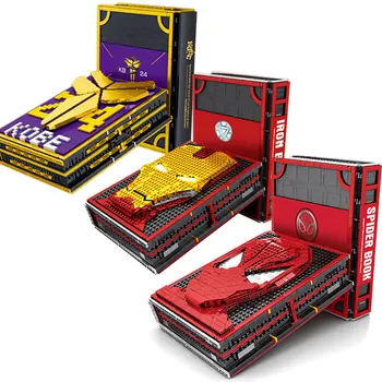 

Iron Man Spiderman Books Set Super Heroes Model Building Blocks Kids Birthday Gifts Boys Toys