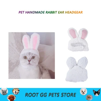 

Pure Cotton Rabbit Ears Cat Headgear Pet Cute Rabbit Dressing Hat Cat And Dog Funny Performance Props Pet Hat Rabbit Ears