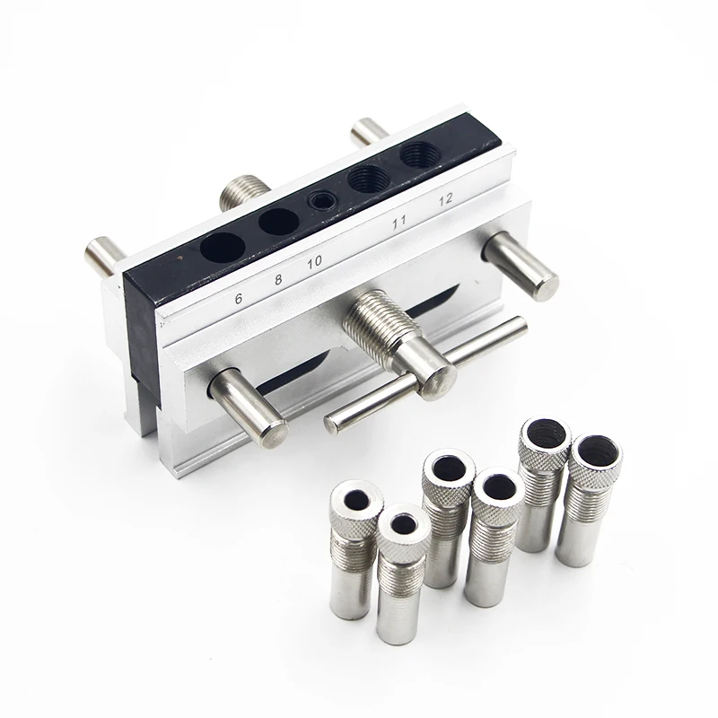 

Tool Doweling Jig Self Centering Set Kit Woodworking Drill sleeve Metal Positioner Locator