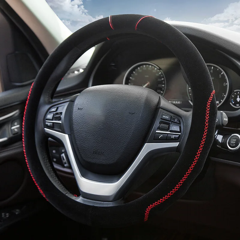 Универсальные мягкие теплые плюшевые покрывала чехол рулевого колеса автомобиля-Стайлинг жемчуг бархат Авто украшения зима 5 цветов аксессуары