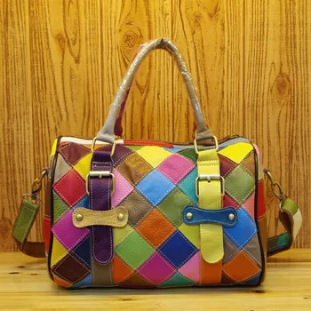 

Genuine Leather Bag Handbag Women High Capacity Woman Tote Retro Simple Style Women Elegant Tote Bag Classic Shopper