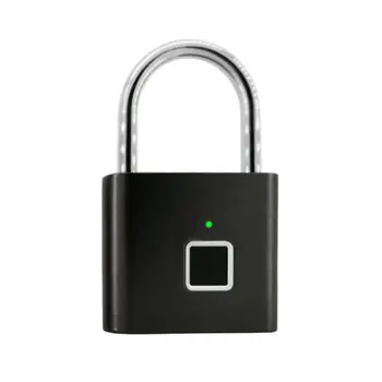 

Fingerprint Lock Smart Padlock Thumbprint Door Padlocks Portable Anti-Theft Fingerprint Lock for Bag Drawer Suitcase