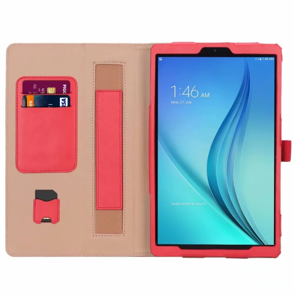 Из искусственной кожи ручной держатель планшета чехол для Samsung Galaxy Tab A T510 T515 SM-T510 SM-T515 10,1 Дюймов Полное покрытие фундамент+ подставка для ручек