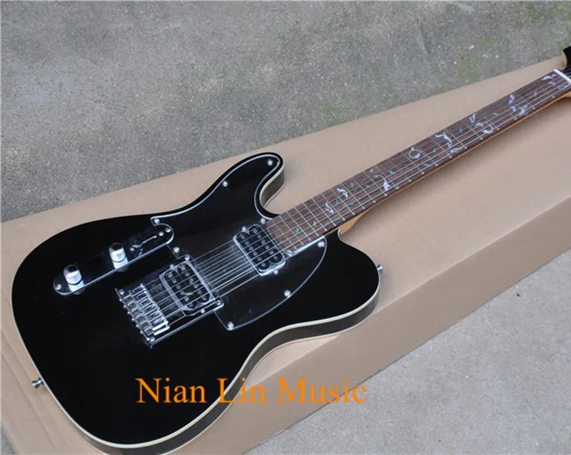 

Popular te Left-hand Electric Guitar,Black Color,Rosewood Fingerboard with Tree of Life Fret Marks Inlay,can be Customized