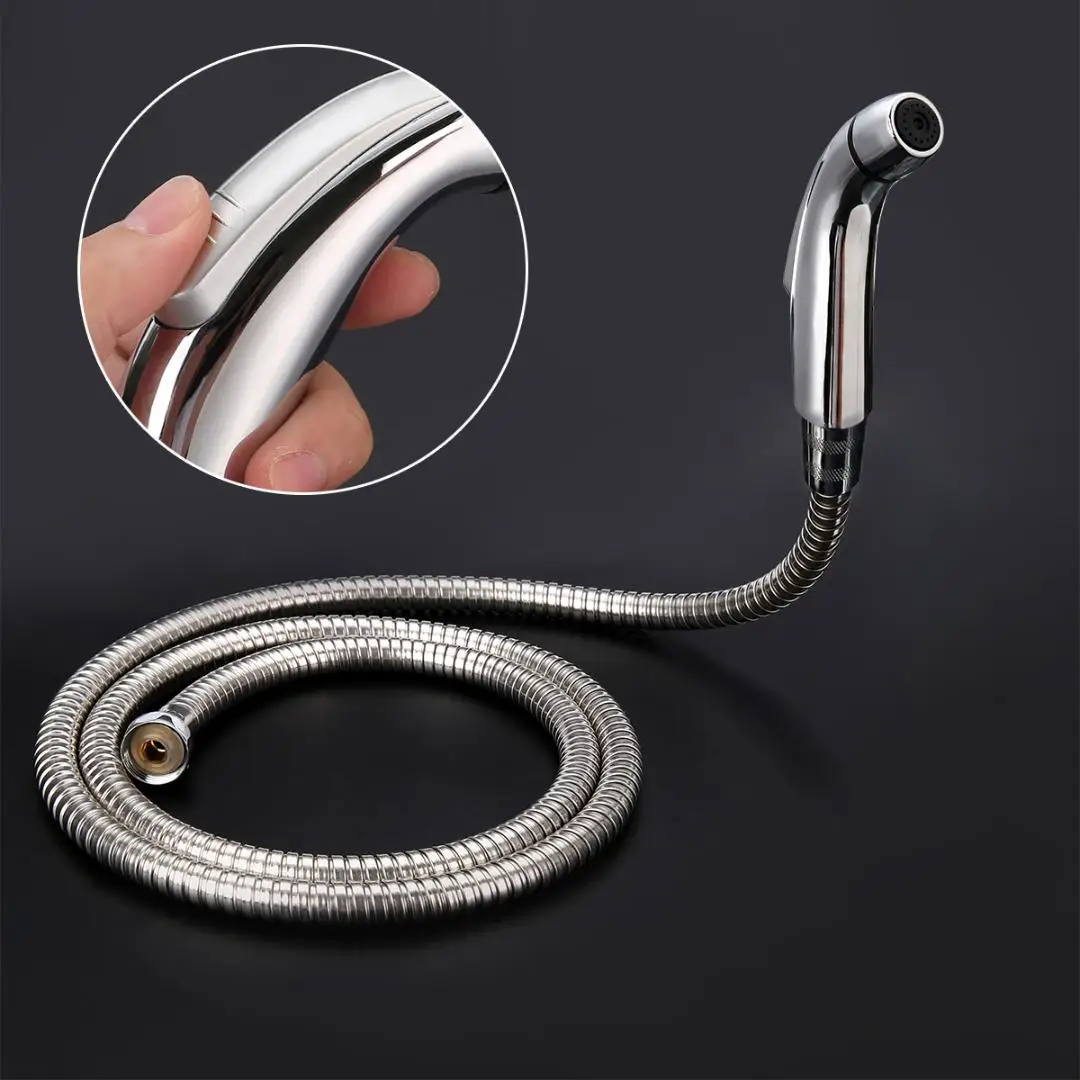 Hand Held Bidet Sprayer with Wall Bracket Diverter Toilet Shower Head Bidet Sprayer Set for Bathroom Bidet Faucet