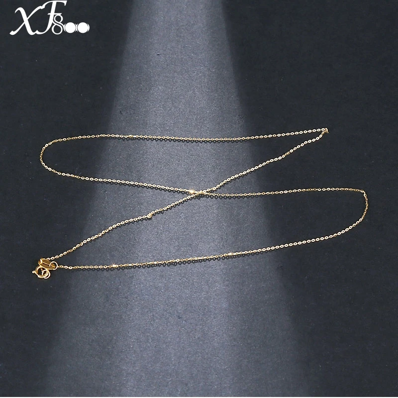 Цепочка XF800 из 18 каратного золота 100% пробы 40/45 см|gift necklace|gift giftsgifts for party |
