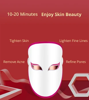 

Mascara LED Facial Mask Whitening Skin Tighten Skin Rejuvenation Light Therapy Acne Anti Acne Wrinkle Mask Beauty Led Mask