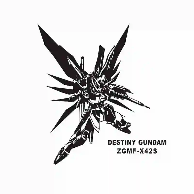 Pegatina GUNDAM Sticker Anime Cartoon Car Decal Sticker Vinyl Wall Stickers  Decor Home Decoration