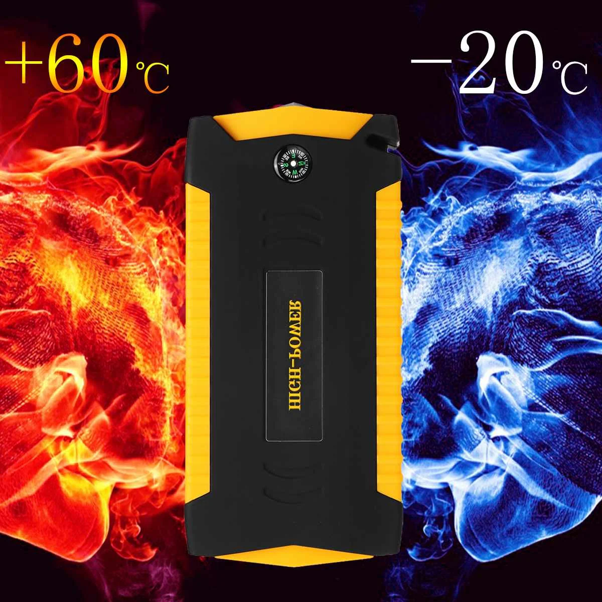 Многофункциональное пусковое устройство 82800mAh 12V 4USB 600A, портативное автомобильное зарядное устройство, пусковое устройство