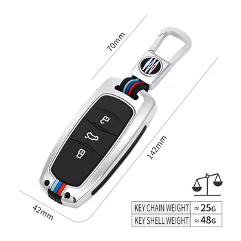 Metal Car Smart Key Case Cover Shell Fob For Geely Boyue Atlas NL3 Emgrand X7 EX7 EC7 GT GC9 Borui Coolray Protector Accessories - Metal Car Smart Key Case Cover Shell Fob For Geely Boyue Atlas NL3 Emgrand X7