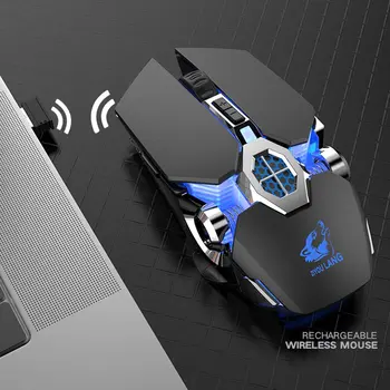 

X13 6-Key Rechargeable Luminous Wireless Mouse Optical Game Mice For PC Laptop Computer E-Sports Cable USB Game