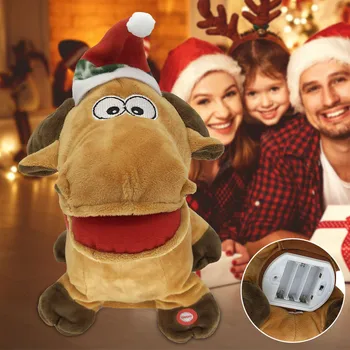 

Christmas home decorations Christmas elk plush toy singing and dancing electric doll toy decoration boże narodzenie navidad