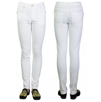 

Feet Pants Men Free Hot Micro-elastic Solid Color Slim Fit Male Pants Joker Pants