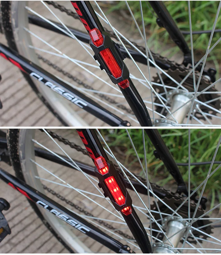 Велосипедный светильник, перезаряжаемый через USB, светодиодный задний светильник, Предупреждение задний светильник, велосипедный светильник, портативная вспышка, супер яркий велосипедный светильник