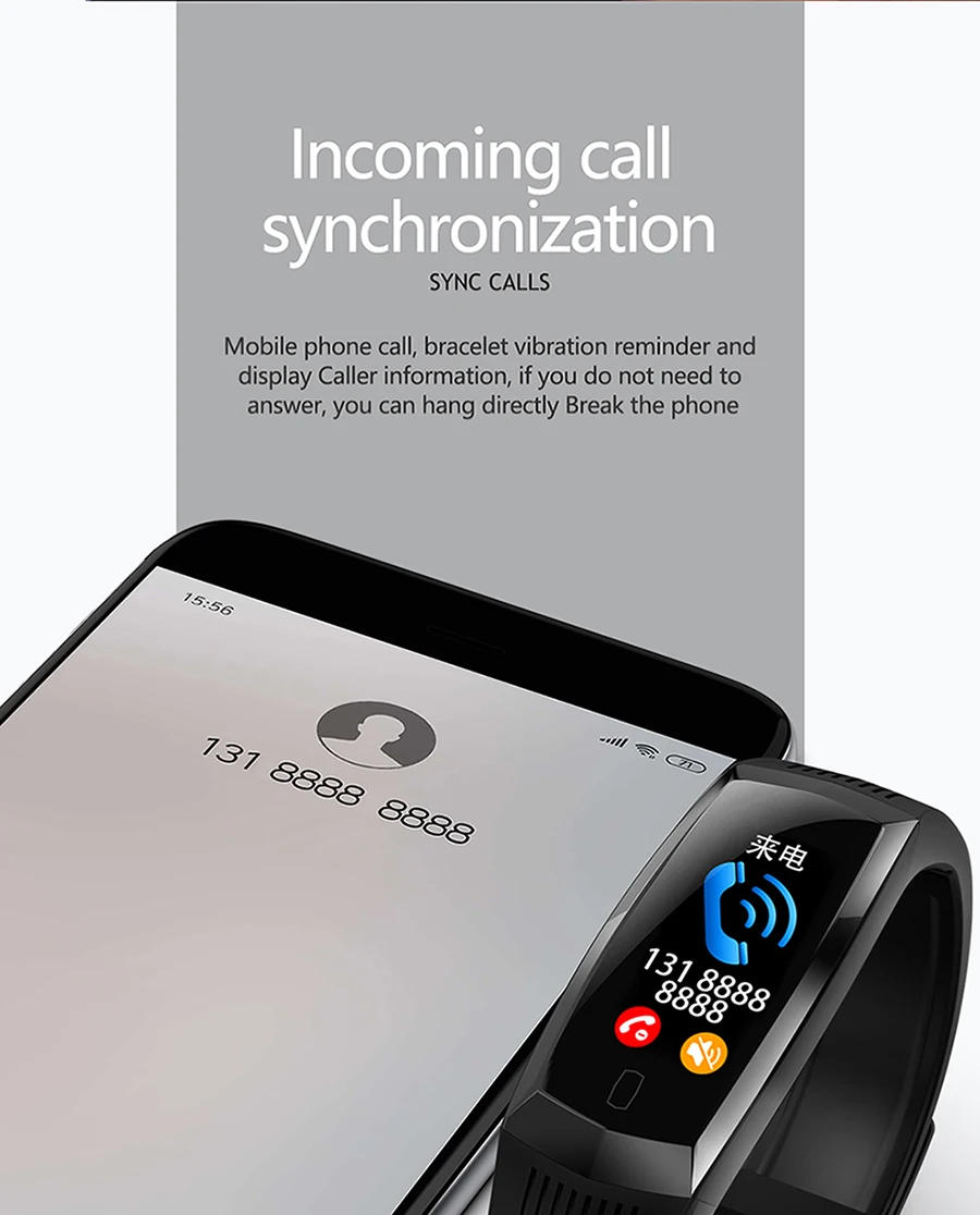 Bluetooth цветная гарнитура Talk умный Браслет пульсометр спортивные Смарт-часы Шагомер фитнес-трекер Браслет