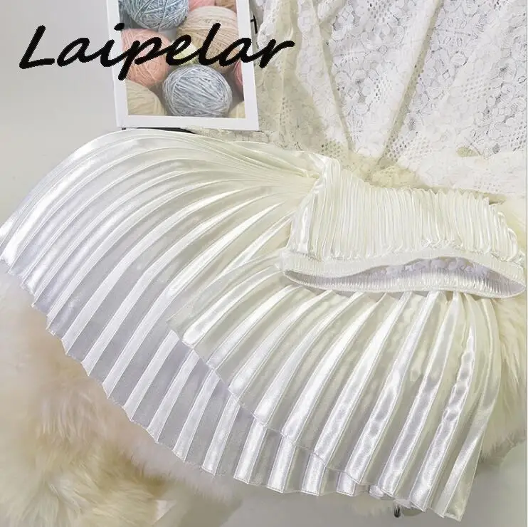 White Laipelar Весенняя женская длинная Плиссированная юбка с высокой талией, Женская длинная юбка, Женская Осенняя Высококачественная винтажная юбка макси - Цвет: White