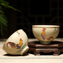 Необработанная керамика чайная чашка в китайском стиле ретро Золотой Петух чашка керамический чайный сервиз чайная чашка