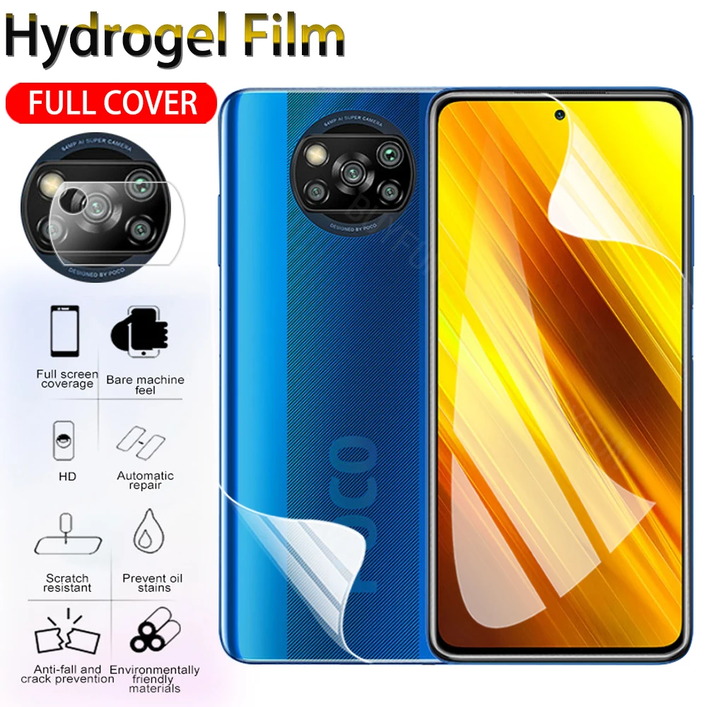 Гидрогелевая пленка для Xiaomi Poco X3 NFC защитная без стекла камеры 1-3 шт. | Мобильные