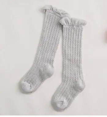 gray 1to3year Гетры для новорожденных девочек, милые хлопковые летние гетры до колена для малышей 0-3 лет, дышащие гетры с сеткой - Цвет: gray 1to3year