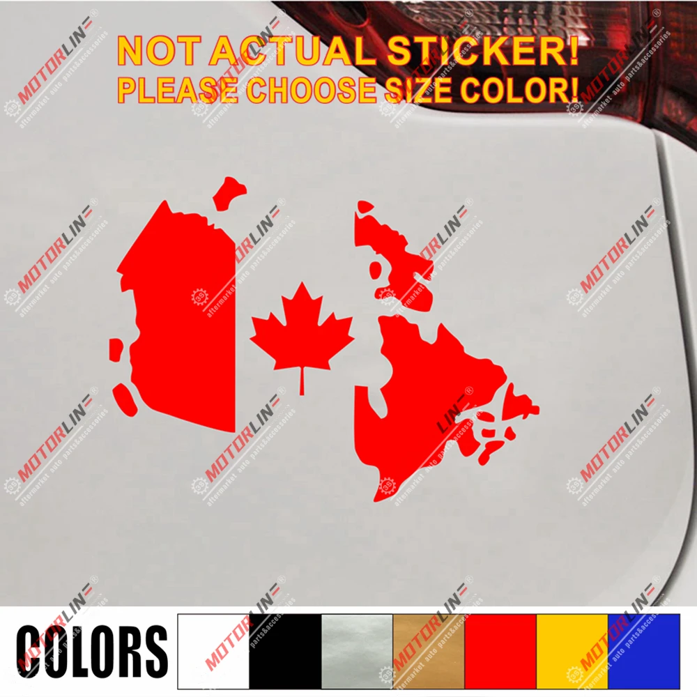 Канада Карта Флаг контур канадская Наклейка автомобиля винил высечки без bkgrd |