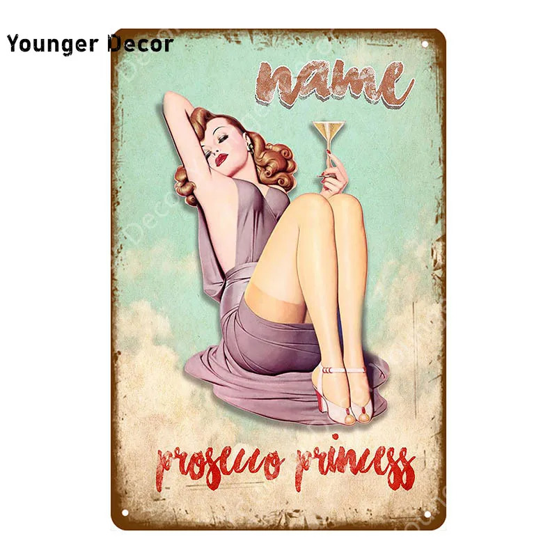 Смешная сексуальная леди плакат автомобиль самолет с булавкой девушки винтажные металлические знаки художественная живопись ремесло Паб Бар домашний Декор стены YI-108