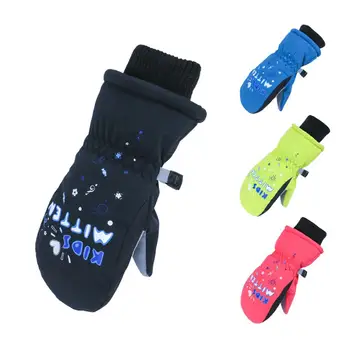 

Kids Gloves Waterproof Windproof Warm Keeping Mittens For Winter Skiing Riding Solid Color