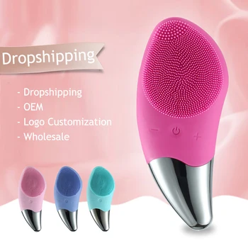 

Electric Facial Cleansing Brush Silicone Sonic Face Cleaner Deep Pore Cleaning Skin Massager Face Cleansing Brush Dropshipping