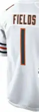 Custom For American Justin Fields Men Women Kid Youth White Navy Orange Football Jersey